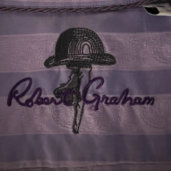 Robert Graham Lavender Pinstriped Dress Shirt - Picture 5 of 8